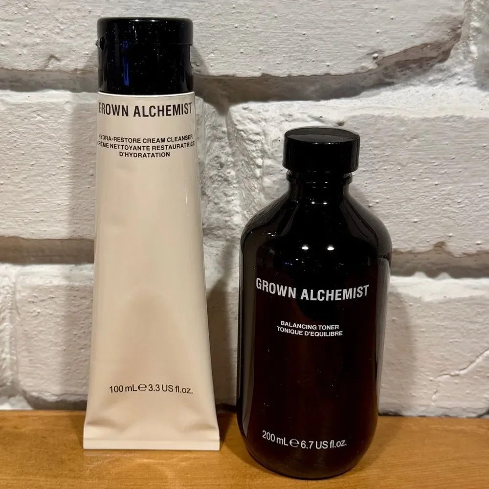 Grown Alchemist Skincare Duo Cleanser & Toner | Full Size Clean Beauty Pores NIB